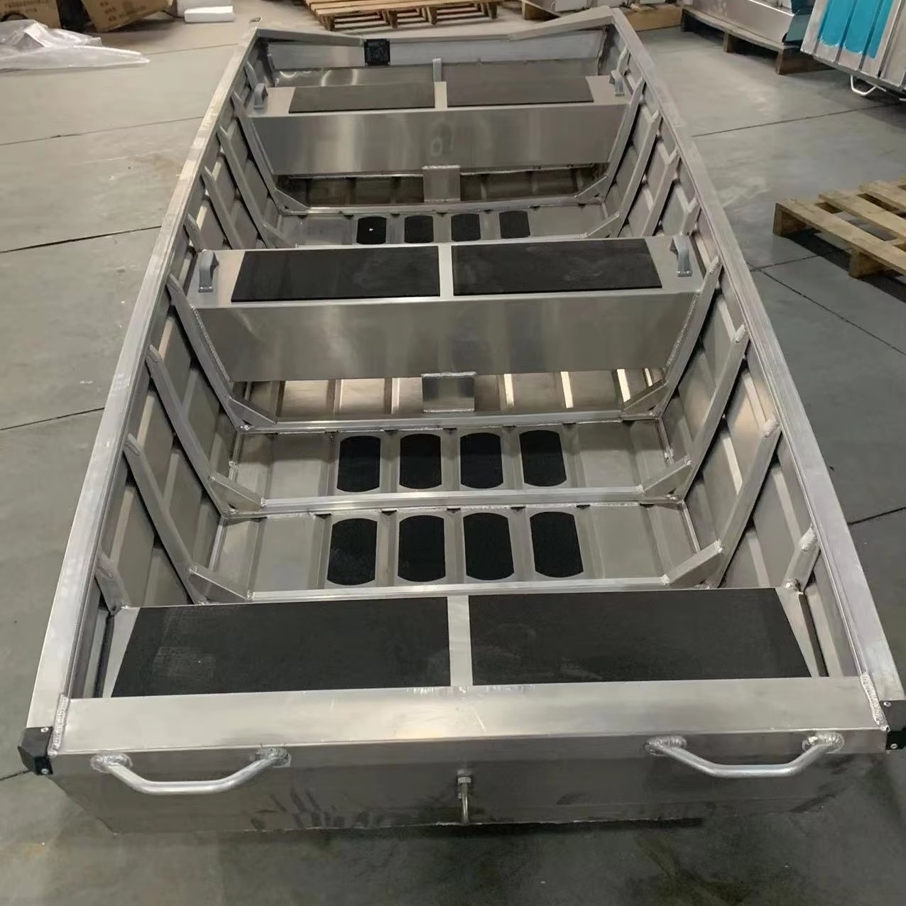GB360S Full Aluminum Rowing Boat with Outboard Motor Engine for Lake and River Drifting Outdoor Kayak with Welded Workmanship